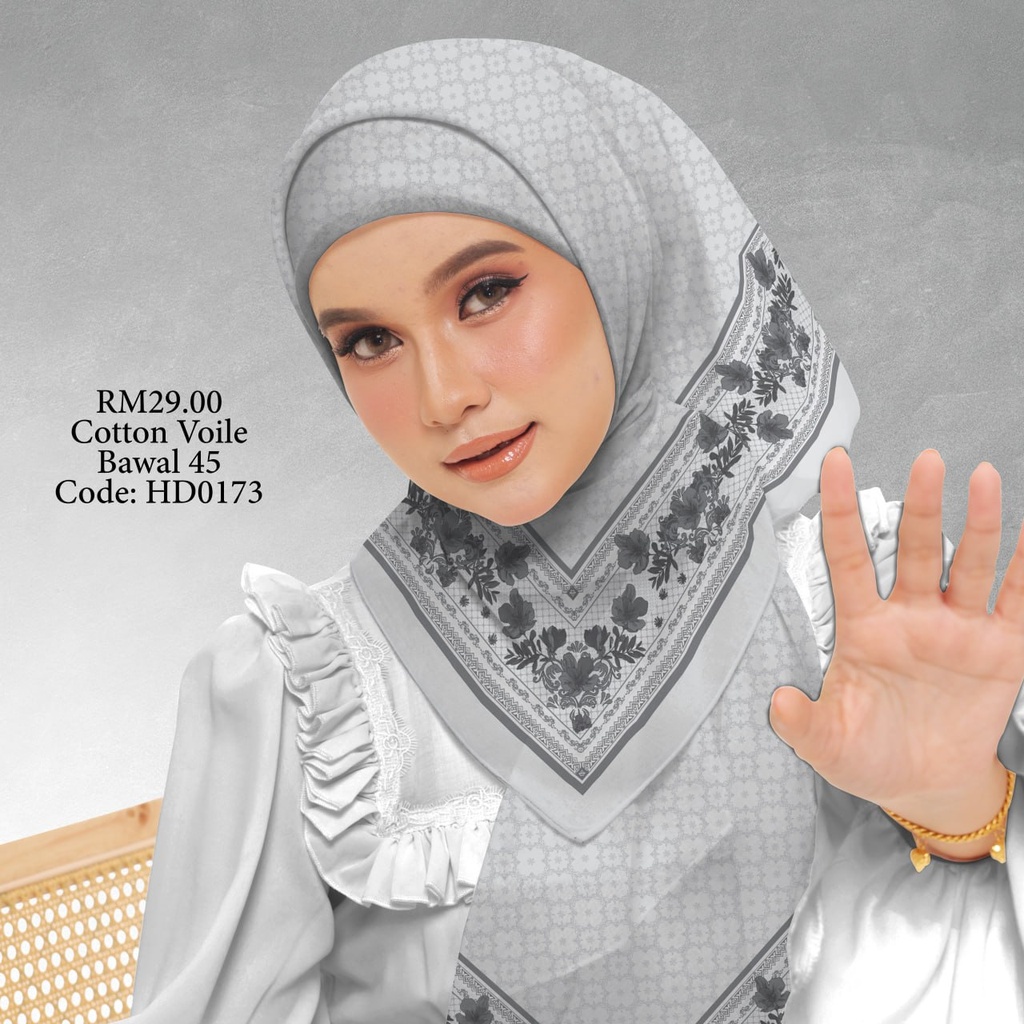 Tudung Bawal (Square Hijab) in HD0173